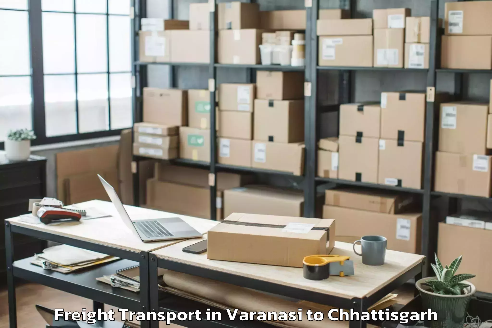 Professional Varanasi to Berla Freight Transport